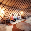 Time for myself in meditation yurt for 1-6 people